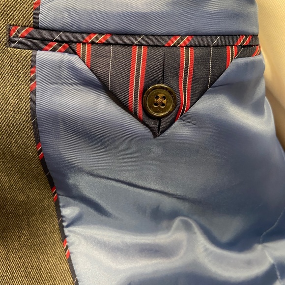 Chaps Gray Check Suit Coat Blazer Sport Jacket 40R Men's - Picture 5 of 5